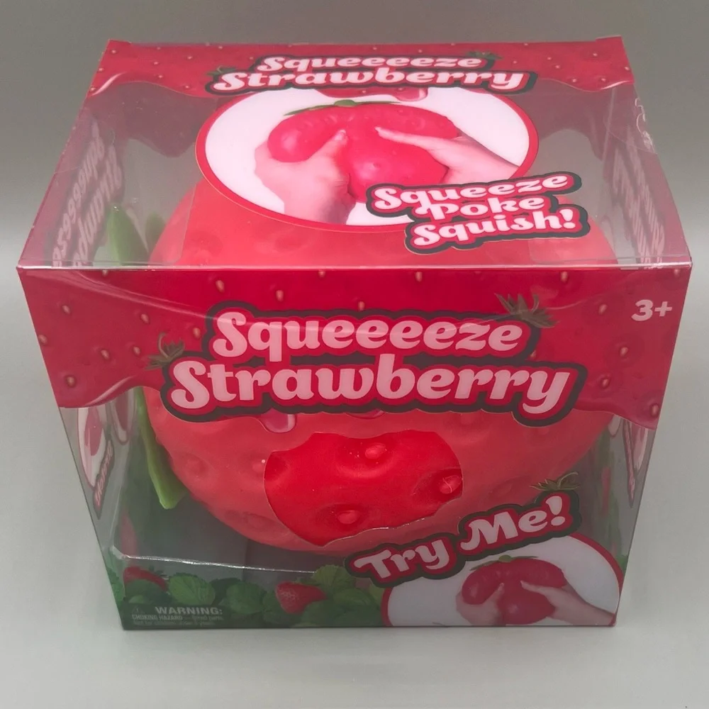 Sunny Days Jumbo SQUEEEZY STRAWBERRY 🍓 Squishy Sensory Stress Relief Toy VIRAL